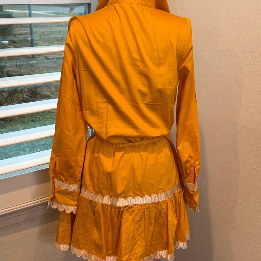 Cynthia Rowley Cecily Scallop Shirt Dress (Medium) No Tags. - Picture 4 of 10